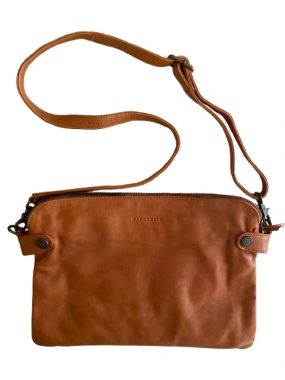 Wanderers Venetian Molto Grande Tan Quality Leather Crossbody Bag Commuter NWT - Picture 2 of 14